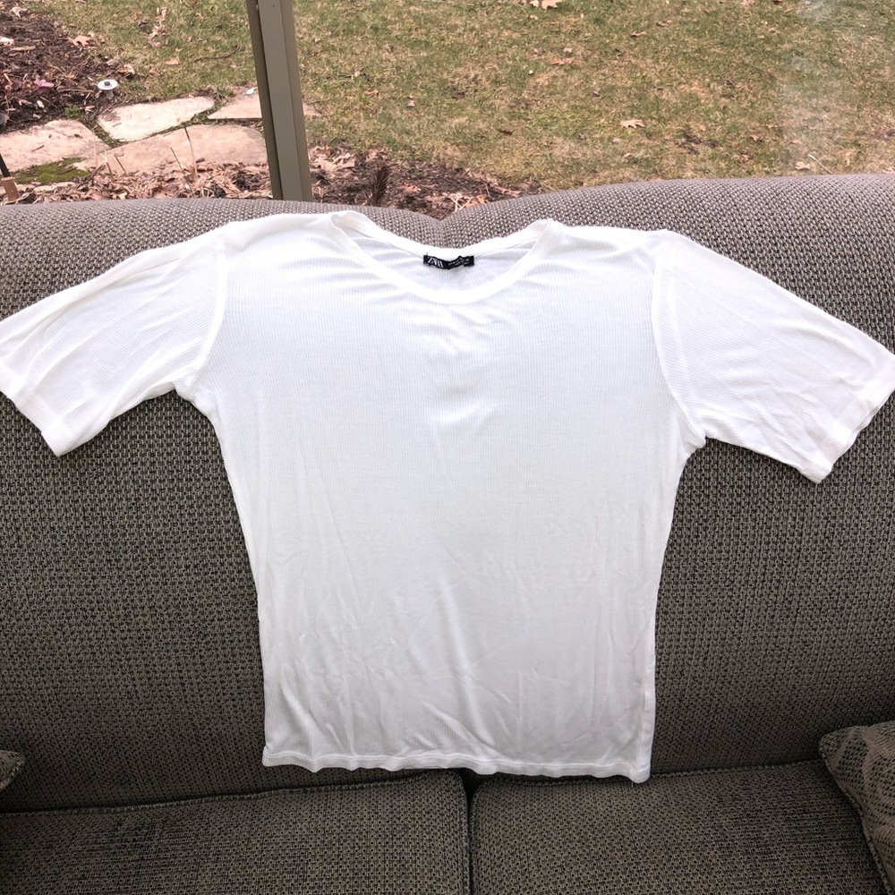 White Zara top